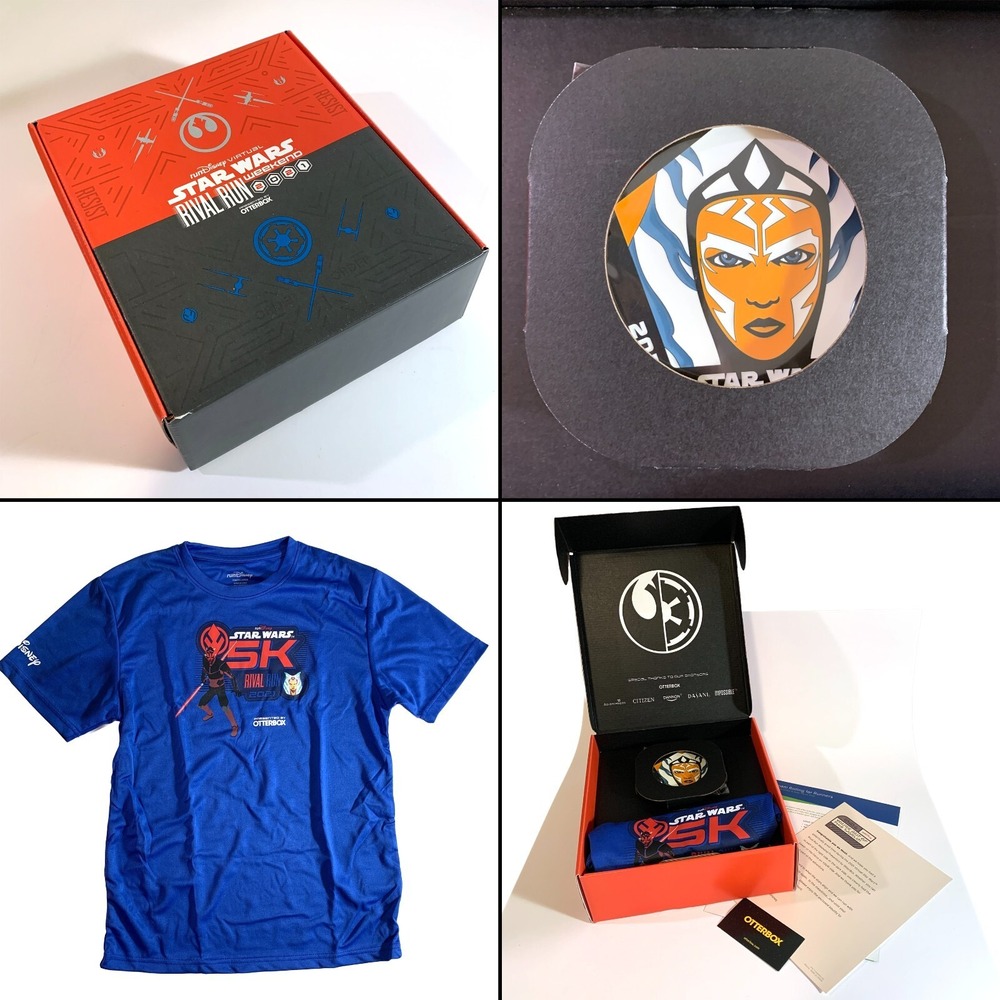 runDisney Virtual Star Wars Rival Run 2021 5K Medal Youth L Tee Darth Maul Asoka